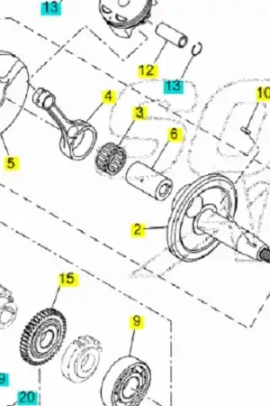 ALBERO MOTORE ORIGINALE YAMAHA YZF-R125 22/25, MT 125 MTN 125 22/25 Professionale